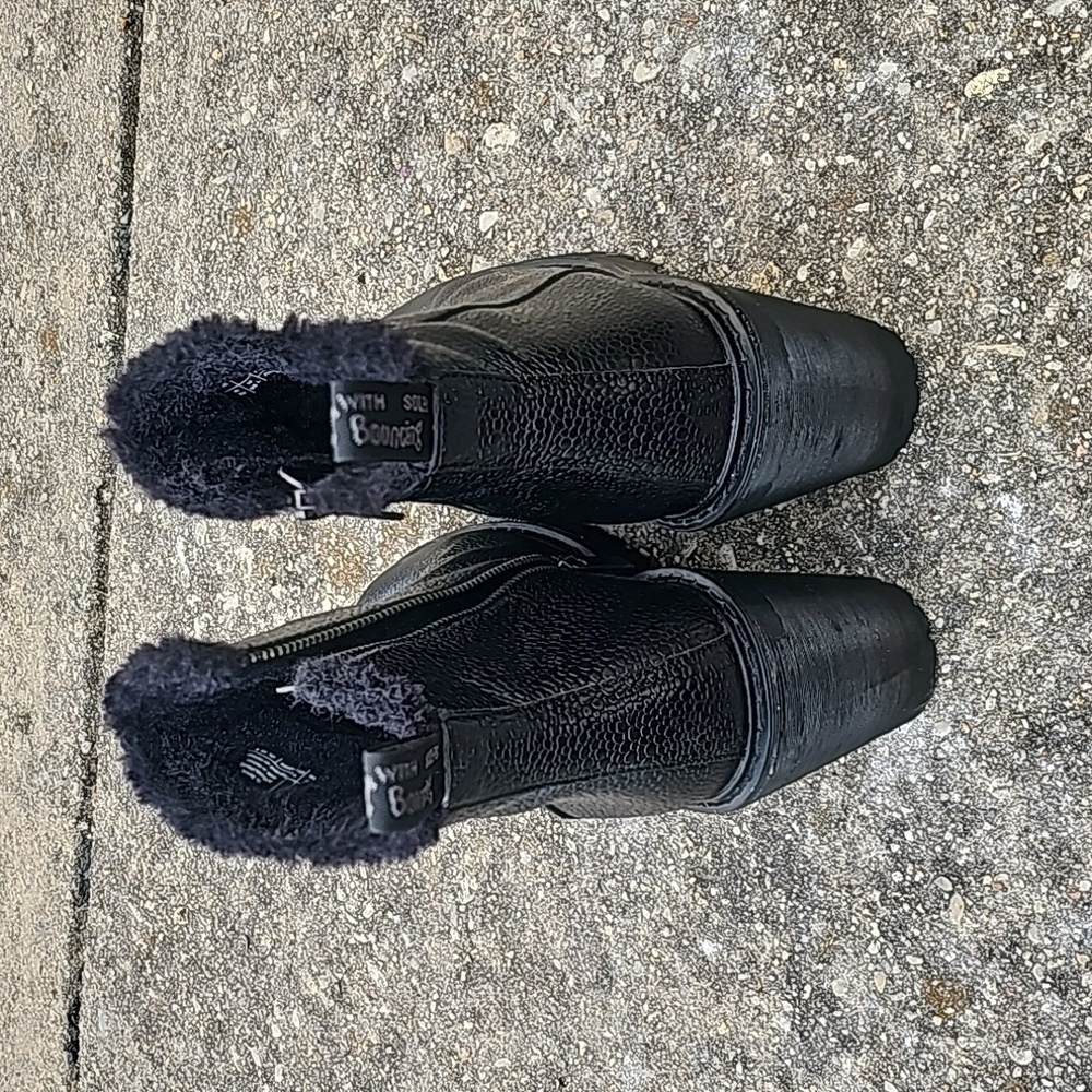 Dr. Martens MAGDALENA FL BLACK STONE HEELED BOOT Size 10L - Picture 4 of 12